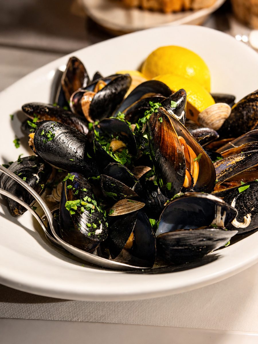 Cozze fresche dell'Adriatico con limone